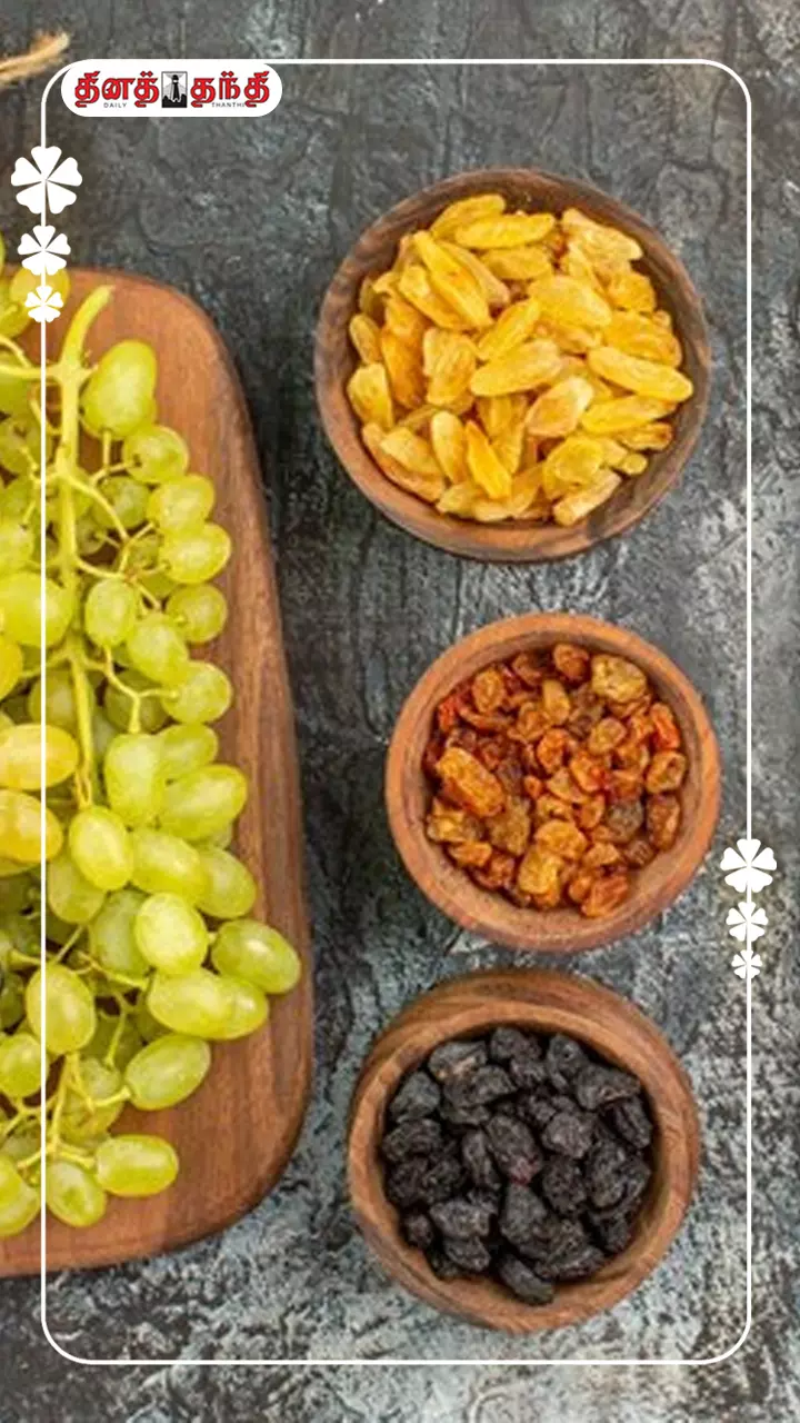 உலர்  திராட்சை சாப்பிடுவதால் ஏற்படும் நன்மைகள்..!