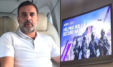 ராகுல் காந்தி, அதானி நிறுவன விளம்பரம், லக்னோ விமான நிலையம்