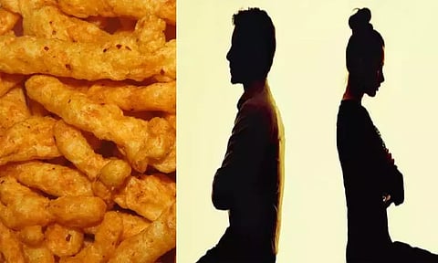 கணவன் - மனைவியை பிரித்த 5 ரூபாய் குர்குரே