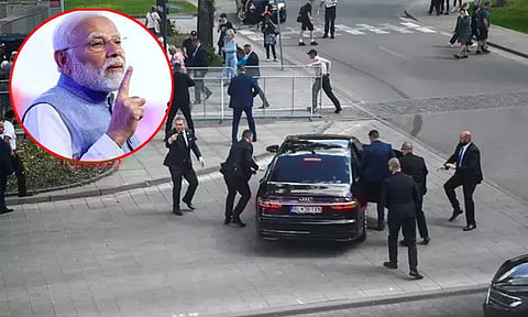 சுலோவக்கியா பிரதமர் மீதான துப்பாக்கி சூடுக்கு பிரதமர் மோடி கண்டனம்