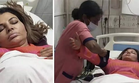ராக்கி சாவந்த் - புகைப்படம் வைரல்,Rakhi Sawant Rushed to Hospital