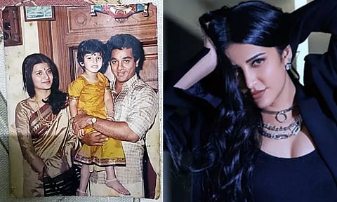 Shruti Haasan shares UNSEEN childhood PIC with dad Kamal Haasan and mom Sarika; her cute smile is unmissable