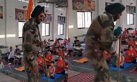 பாடல் பாடிய முன்னாள் ராணுவ வீரர்... சில நொடிகளில் பிரிந்த உயிர்.. வைரலாகும் வீடியோ