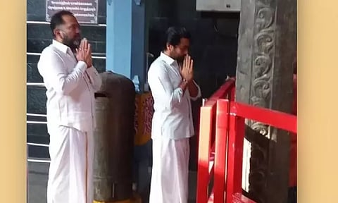 சென்னை பாரிமுனை காளிகாம்பாள் கோவிலில் நடிகர் சூர்யா சாமி தரிசனம்