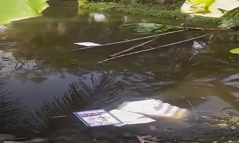 EVM Machine thrown into water in West Bengal