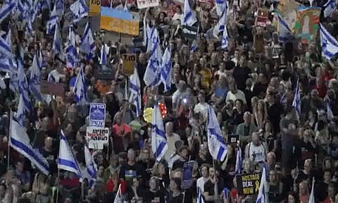 Protest in Tel Aviv against Israeli government