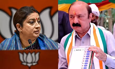 ஸ்மிரிதி இரானிக்கு பின்னடைவு; காங்கிரசின் கிஷோரி லால் 1 லட்சம் வாக்குகள் முன்னிலை