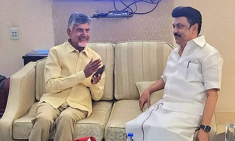 டெல்லியில் சந்திரபாபு நாயுடுவுடன் முதல்-அமைச்சர் மு.க.ஸ்டாலின் சந்திப்பு