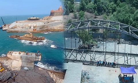 விவேகானந்தர் பாறை - திருவள்ளுவர் சிலையை இணைக்க பாலம்: விரைவில் மக்கள் பயன்பாட்டுக்கு வருகிறது