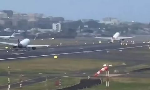 ஓடுபாதையில் ஒரே நேரத்தில் இரு விமானங்கள்... மும்பை விமான நிலையத்தில் பரபரப்பு