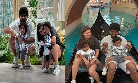 குழந்தைகளுடன் திருமண நாளை கொண்டாடிய நயன்தாரா - விக்னேஷ் சிவன்