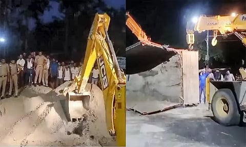 உ.பி.யில் மணல் லாரி கவிழ்ந்ததில் ஒரே குடும்பத்தைச் சேர்ந்த 8 பேர் பலி