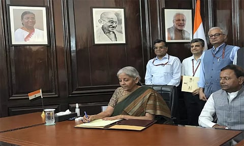 Nirmala Sitharaman assumes charge of Finance Ministry