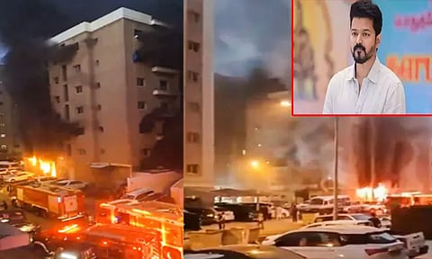 குவைத் தீ விபத்து: த.வெ.க. தலைவர் விஜய் இரங்கல்