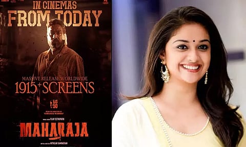 விஜய் சேதுபதியின் 'மகாராஜா' படத்தினை பாராட்டிய கீர்த்தி சுரேஷ்