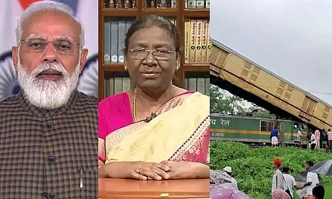 மே.வங்க ரெயில் விபத்து: ஜனாதிபதி, பிரதமர் மோடி இரங்கல்