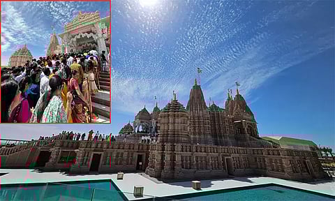 Abu Dhabi Hindu temple visitors