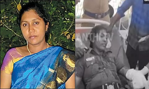 காஞ்சிபுரம்: பட்டப்பகலில் நடுரோட்டில் பெண் போலீசுக்கு சரமாரி வெட்டு