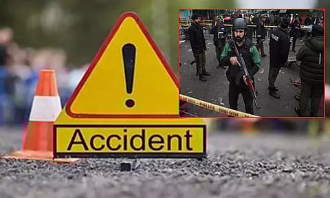 பாகிஸ்தான்: வாகனம் கவிழ்ந்து 5 போலீசார் பலி; 3 பேர் காயம்