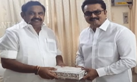Sarathkumar gave invitation to Edappadi Palanisami