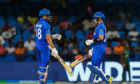 டி20 உலக கோப்பை அரையிறுதி போட்டி; ஆப்கானிஸ்தான் 27/5 (5 ஓவர்கள்)