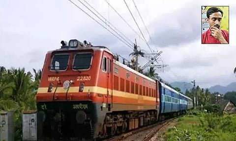 ஓடும் ரெயிலில் கல்லூரி மாணவிக்கு பாலியல் தொல்லை - வாலிபர் கைது