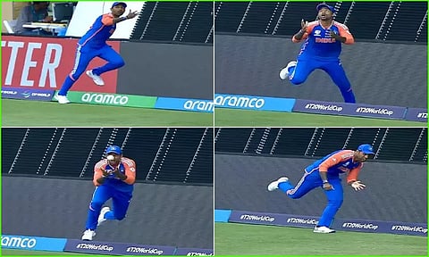 டி20 உலக கோப்பை போட்டி; ஆட்டத்தின் போக்கை மாற்றிய கேட்ச்: வைரலான வீடியோ