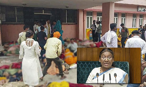 "உ.பி.யில் கூட்ட நெரிசலில் சிக்கி பலர் பலியான சம்பவம் நெஞ்சை பதற வைக்கிறது" - ஜனாதிபதி வேதனை