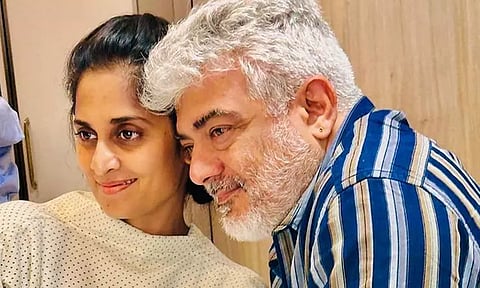 Actor Shalini shares photo with Ajith Kumar from hospital, fans say 'get well soon'