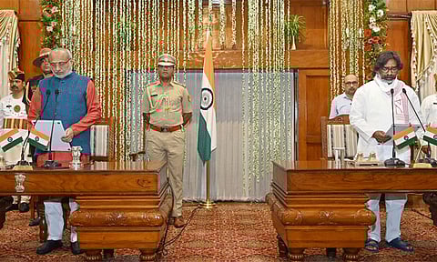 ஜார்க்கண்ட் மாநில முதல்-மந்திரியாக மீண்டும் பதவியேற்றார் ஹேமந்த் சோரன்