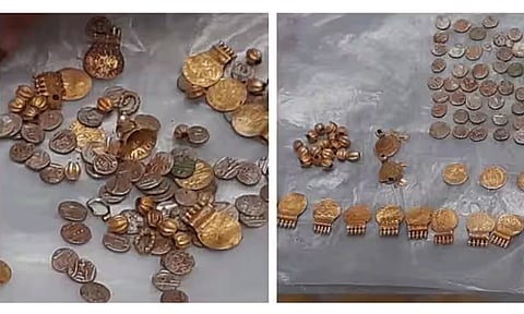 மழைநீர் வடிகாலுக்கு தோண்டியகுழி... மண்ணுக்குள் கிடைத்த குடத்தில் தங்க புதையல்