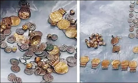 தோட்டத்தில் கிடைத்த தங்க புதையல்