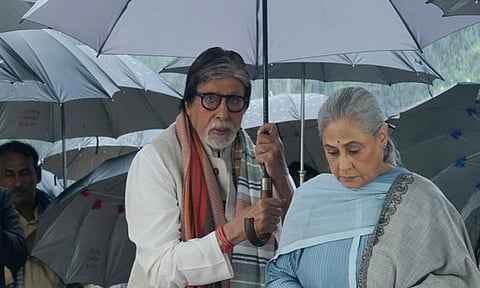 Amitabh Bachchan and Jaya Bachchan offer prayers for flood-affected people during monsoon