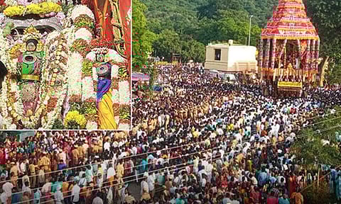 மதுரை கள்ளழகர் கோவில் தேரோட்டம் தொடங்கியது.. ஆயிரக்கணக்கான பக்தர்கள் பங்கேற்பு