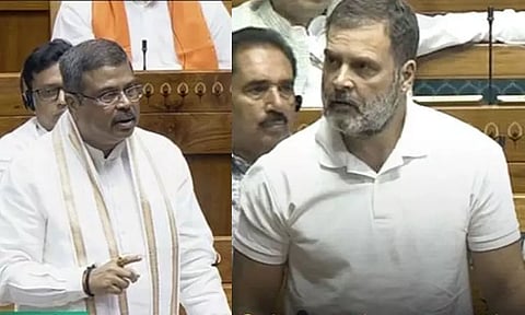 நீட் முறைகேடு விவகாரம்: ராகுல் காந்தி - மத்திய மந்திரி இடையே காரசார விவாதம்