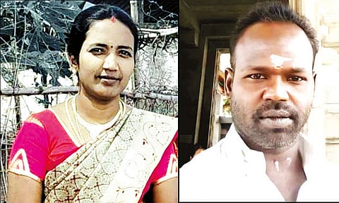 சேர்ந்து வாழ மறுத்ததால் மனைவி குத்திக்கொலை - தொழிலாளி வெறிச்செயல்