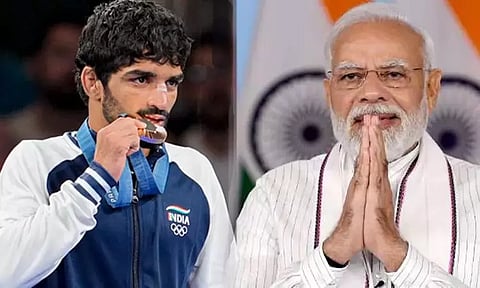 வெண்கலம் வென்ற அமன் ஷெராவத் - தொலைபேசியில் வாழ்த்து தெரிவித்த பிரதமர் மோடி