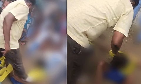 போட்டியில் தோல்வி: மாணவர்களை ஷூ கால்களால் எட்டி உதைத்த உடற்கல்வி ஆசிரியர் - அதிர்ச்சி வீடியோ