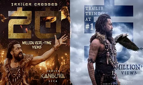 24 மணி நேரத்தில் 2 கோடி பார்வையாளர்களைக் கடந்த 'கங்குவா' பட டிரெய்லர்