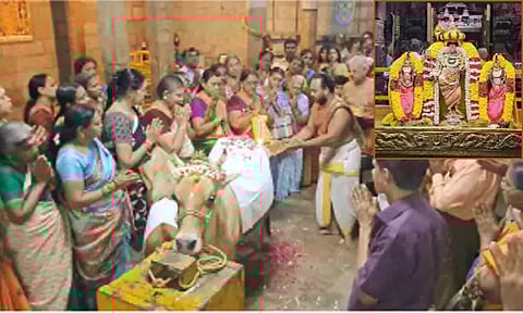 பாளை ராஜகோபால சுவாமி கோவிலில் கோ பூஜை