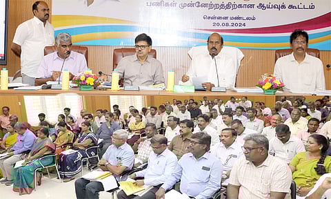 சென்னை மண்டலம் சார்ந்த பொதுப்பணித்துறை பணிகள் - அமைச்சர் எ.வ.வேலு ஆய்வு