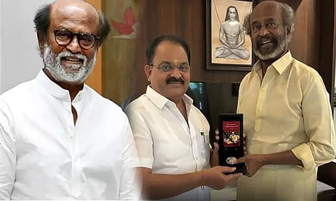 கலைஞர் நூற்றாண்டு நினைவு ரூ.100 நாணயத்தை பெற்றுக்கொண்டார் நடிகர் ரஜினிகாந்த்