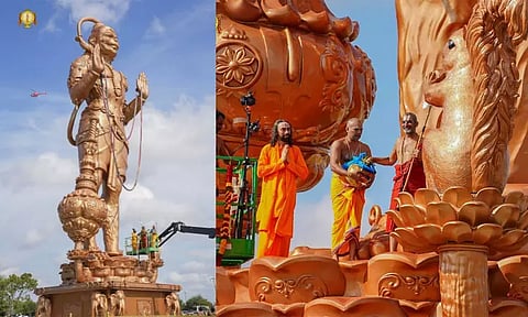 அமெரிக்காவில் பிரமாண்ட 90 அடி உயர அனுமன் வெண்கல சிலை திறப்பு