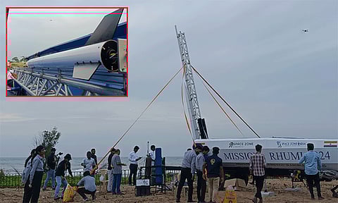 சென்னை அருகே விண்ணில் செலுத்தப்பட்ட 3 செயற்கைக்கோள்கள்