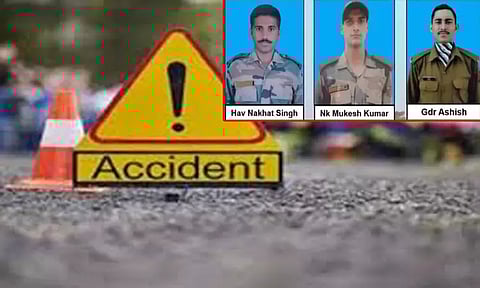 அருணாசல பிரதேசத்தில் ராணுவ டிரக் பள்ளத்தாக்கில் விழுந்ததில் 3 ராணுவ வீரர்கள் பலி