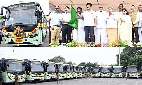 அரசு விரைவு போக்குவரத்து கழகத்துக்கு 150 புதிய பேருந்துகள் - அமைச்சர் உதயநிதி தொடங்கி வைத்தார்