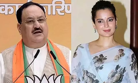 விவசாயிகள் போராட்டம் குறித்து சர்ச்சை கருத்து; ஜே.பி.நட்டாவை சந்தித்து பேசிய கங்கனா