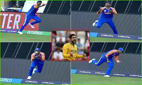 டி20 உலகக்கோப்பை: சூர்யகுமார் யாதவ் கேட்ச் சர்ச்சையை மீண்டும் எழுப்பிய ஷம்சி