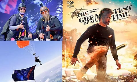 கனடாவில் ஸ்கை டைவிங் மூலம் 'தி கோட்' பட புரோமோசன்