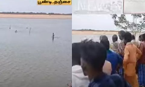 கொள்ளிடம் ஆற்றில் மூழ்கி 2 பேர் உயிரிழப்பு - 3 பேரை தேடும் பணி தீவிரம்